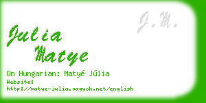 julia matye business card